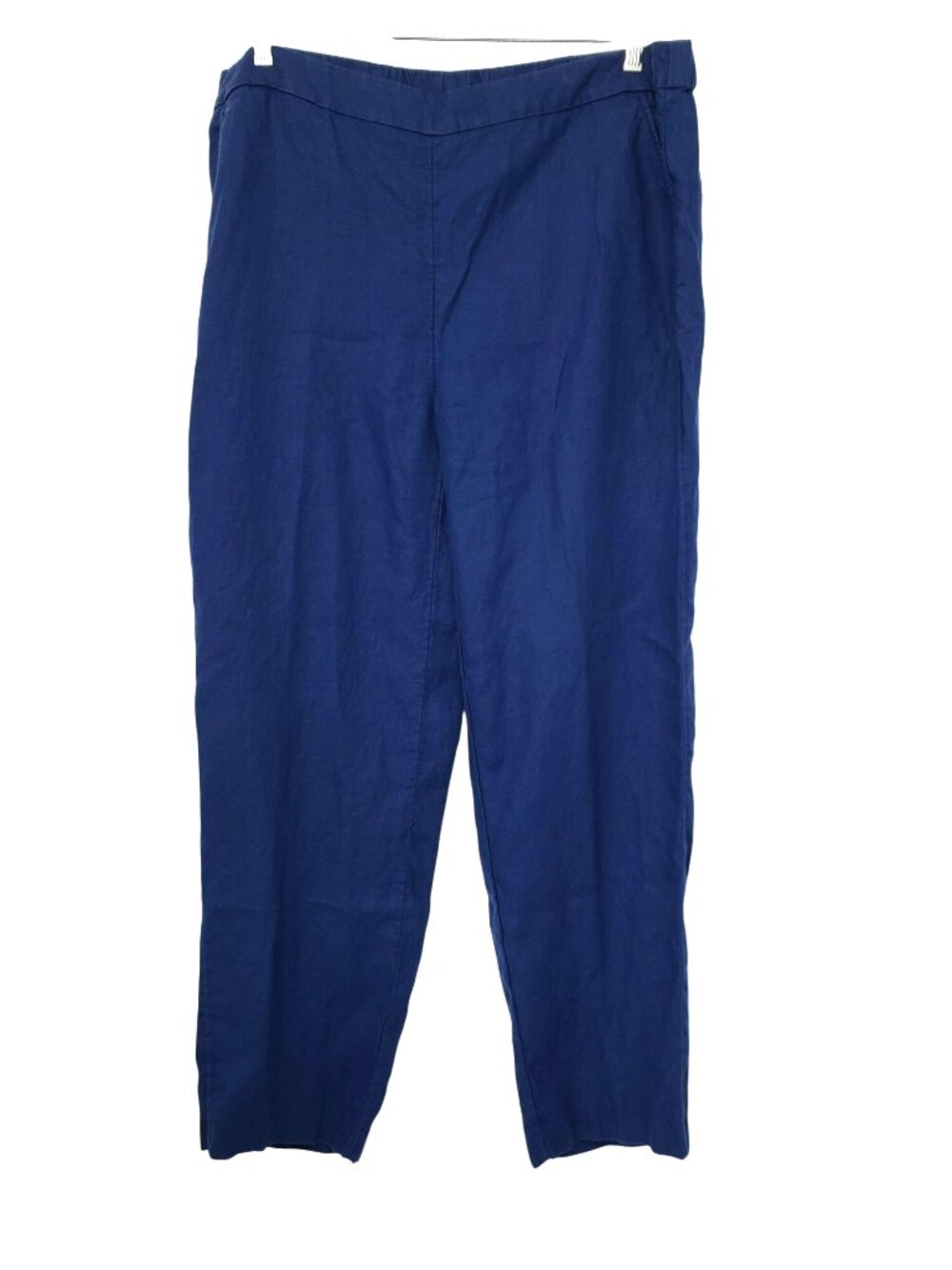 Chico's 3.5 T Blue 100% Linen Pants Elastic Waist Pull On Womens 18T Indigo